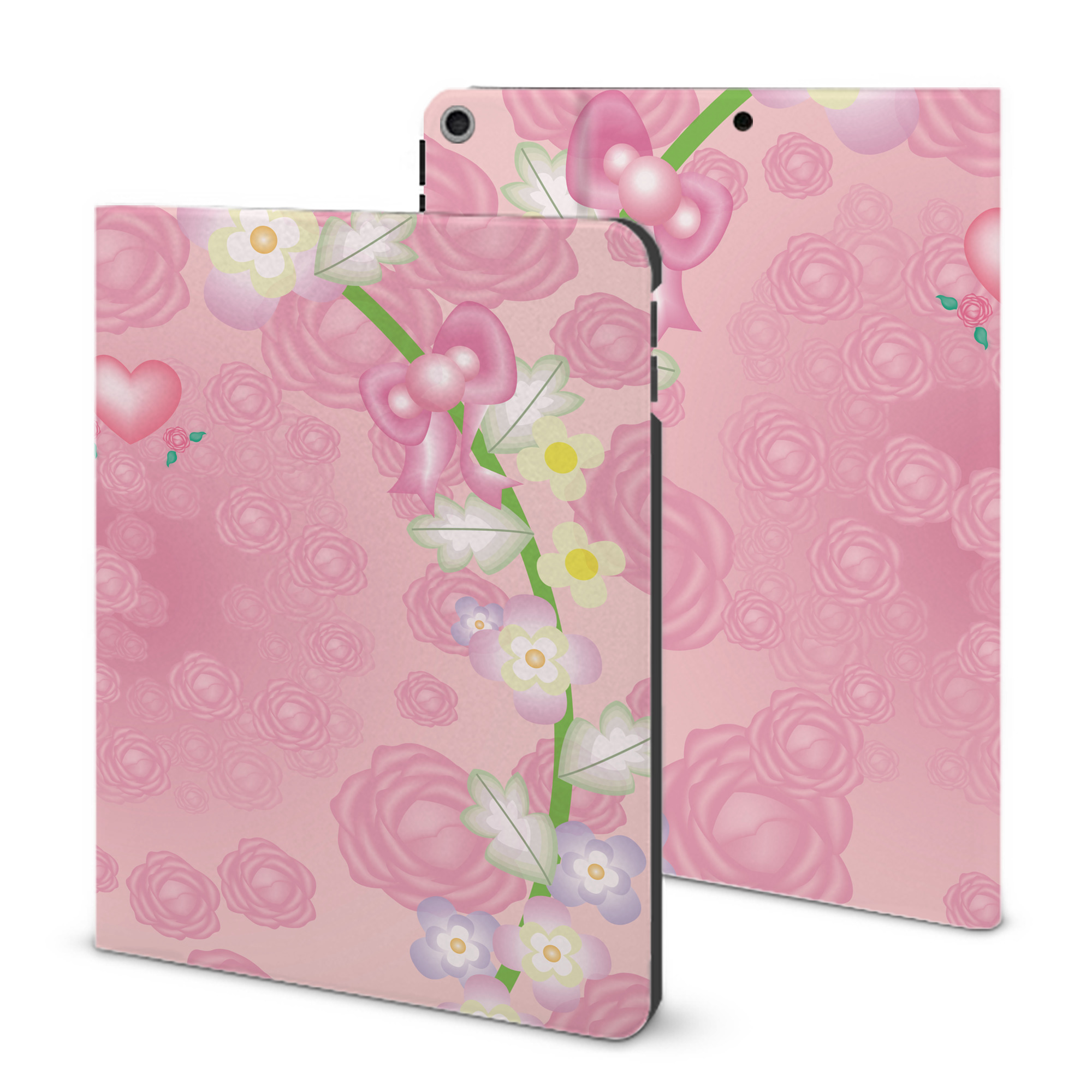 （画像用） Hello Kitty ハローキティ IPad ケース ブック型 PUレザー TPU 耐衝撃 軽量 薄型 ペン収納なし 全面保護 IPad 各モデル対応